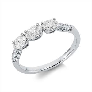Ring 4er-Krappe 18 kt WG