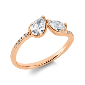 Ring 3er-Krappe 18 kt RG