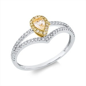 Ring 3er-Krappe 18 kt WG+GG