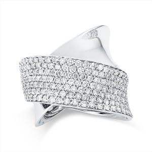 Pavé Ring  18kt Weißgold mit 2,11ct Diamanten