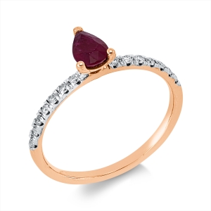 Ring 3er-Krappe 18 kt RG+WG