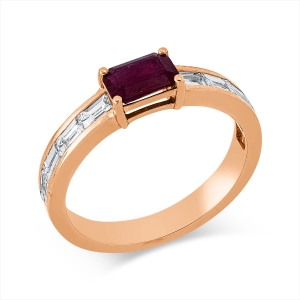 Ring 4er-Krappe 18 kt RG