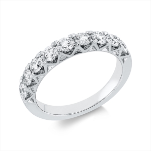 Memoire halb Ring  18kt Weißgold mit 1,07ct Diamanten