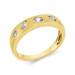 Ring Zarge 18 kt GG, mattiert