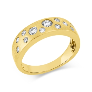 Ring Zarge 18 kt GG, mattiert