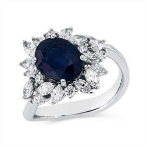 Ring 4er-Krappe 18 kt WG