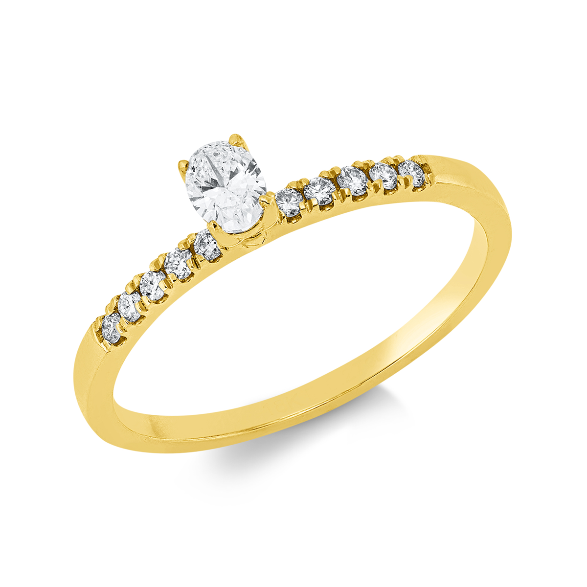 Ring 4er-Krappe 18 kt GG
