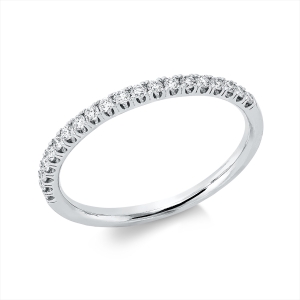 Memoire halb Ring  18kt Weißgold mit 0,22ct Diamanten