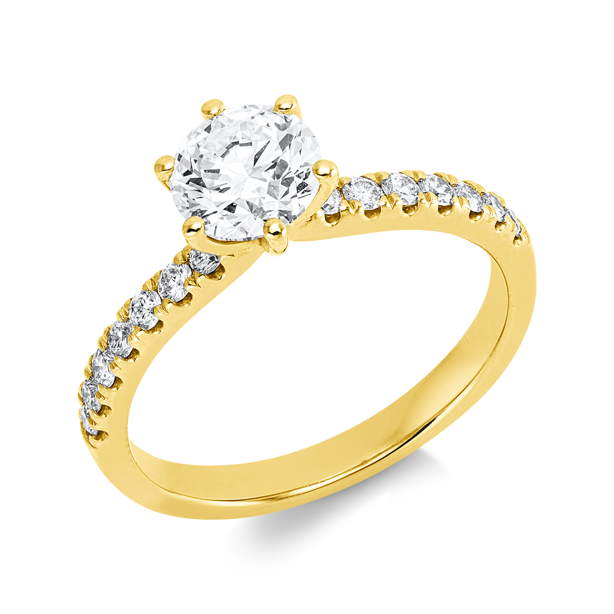 Ring 6er-Krappe 18 kt GG, GIA 7531270244