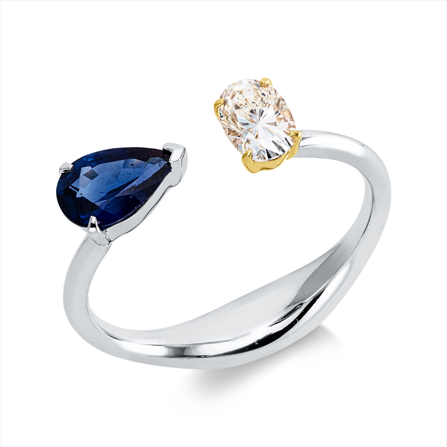 Ring 18 kt WG+GG