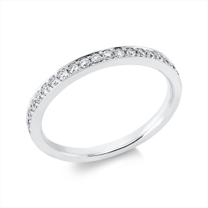 Memoire halb Ring  18kt Weißgold mit 0,24ct Diamanten