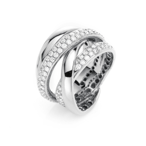 Pavé Ring  18kt Weißgold mit 1,00ct Diamanten