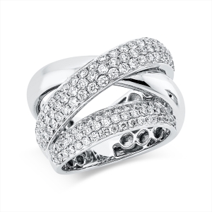 Pavé Ring  18kt Weißgold mit 1,67ct Diamanten