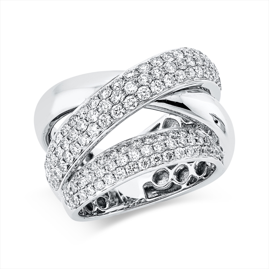 Pavé Ring  18kt Weißgold mit 1,67ct Diamanten