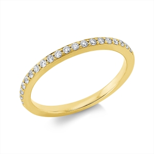 Memoire halb Ring  18kt Gelbgold mit 0,19ct Diamanten