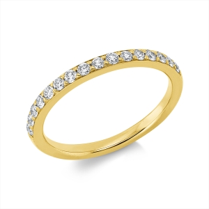 Memoire halb Ring  18kt Gelbgold mit 0,31ct Diamanten
