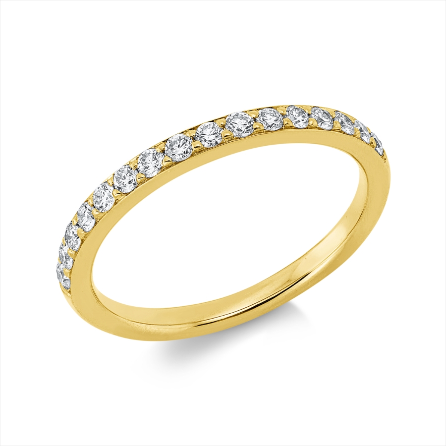 Memoire halb Ring  18kt Gelbgold mit 0,31ct Diamanten