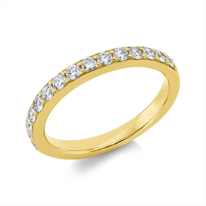 Memoire halb Ring  18kt Gelbgold mit 0,50ct Diamanten