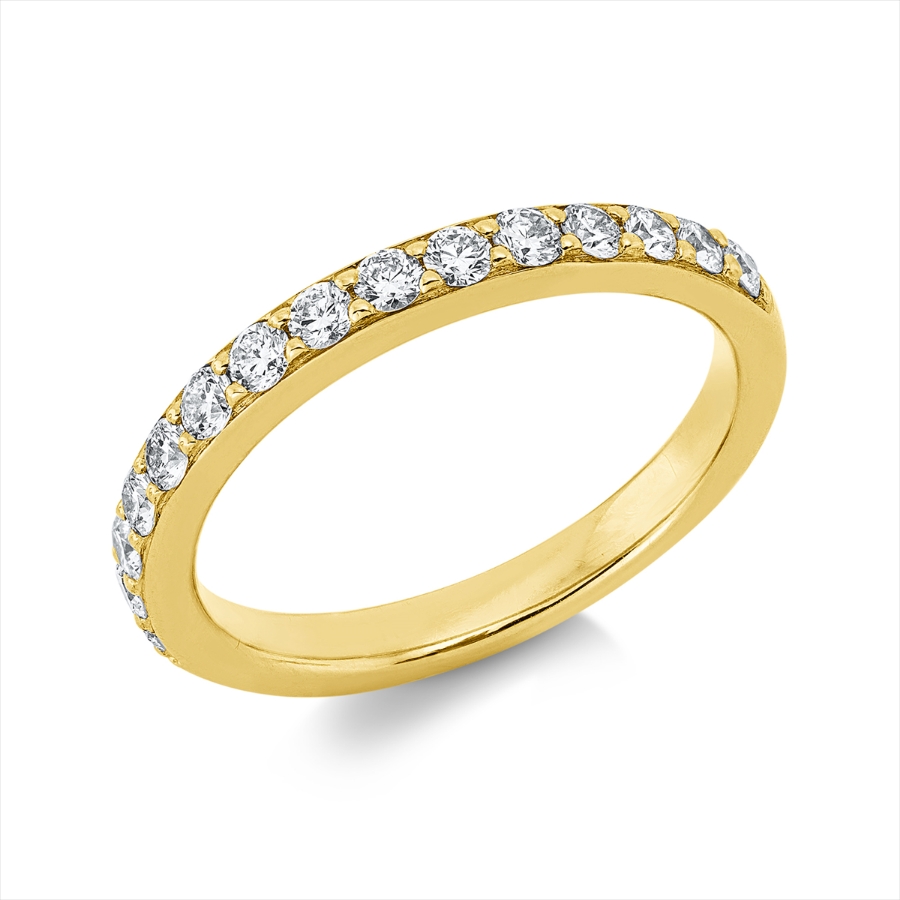 Memoire halb Ring  18kt Gelbgold mit 0,50ct Diamanten