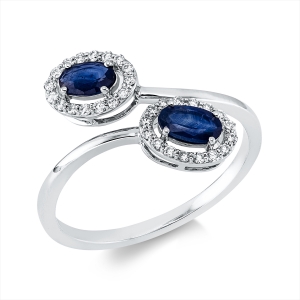 Ring 4er-Krappe 18 kt WG