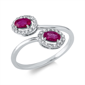 Ring 4er-Krappe 18 kt WG