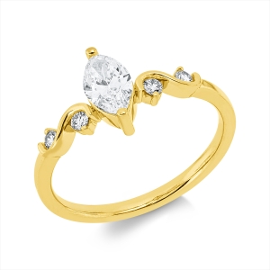 Ring 2er-Krappe 18 kt GG