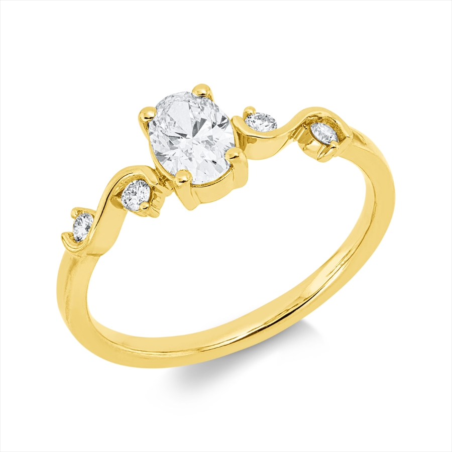 Ring 4er-Krappe 18 kt GG