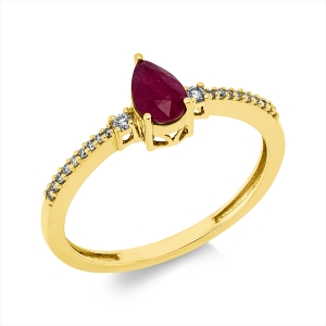 Ring 3er-Krappe 18 kt GG Tropfen
