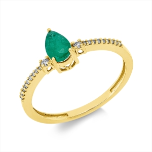 Ring 3er-Krappe 18 kt GG Tropfen
