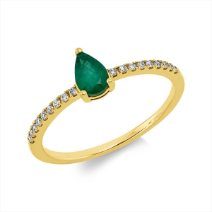 Ring 3er-Krappe 18 kt GG Tropfen