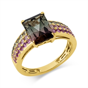 Ring 4er-Krappe 18 kt GG