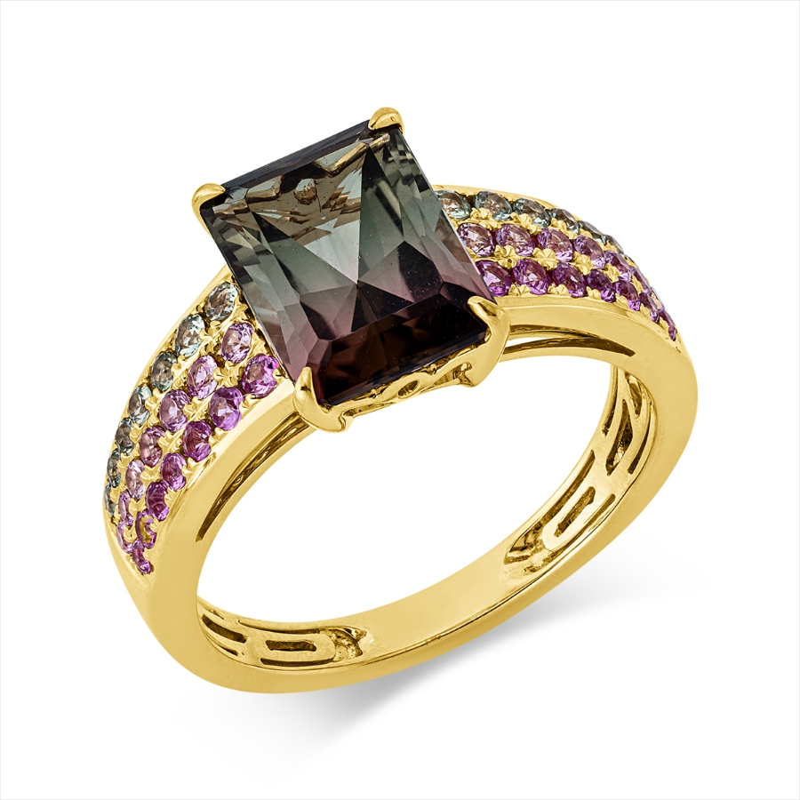 Ring 4er-Krappe 18 kt GG