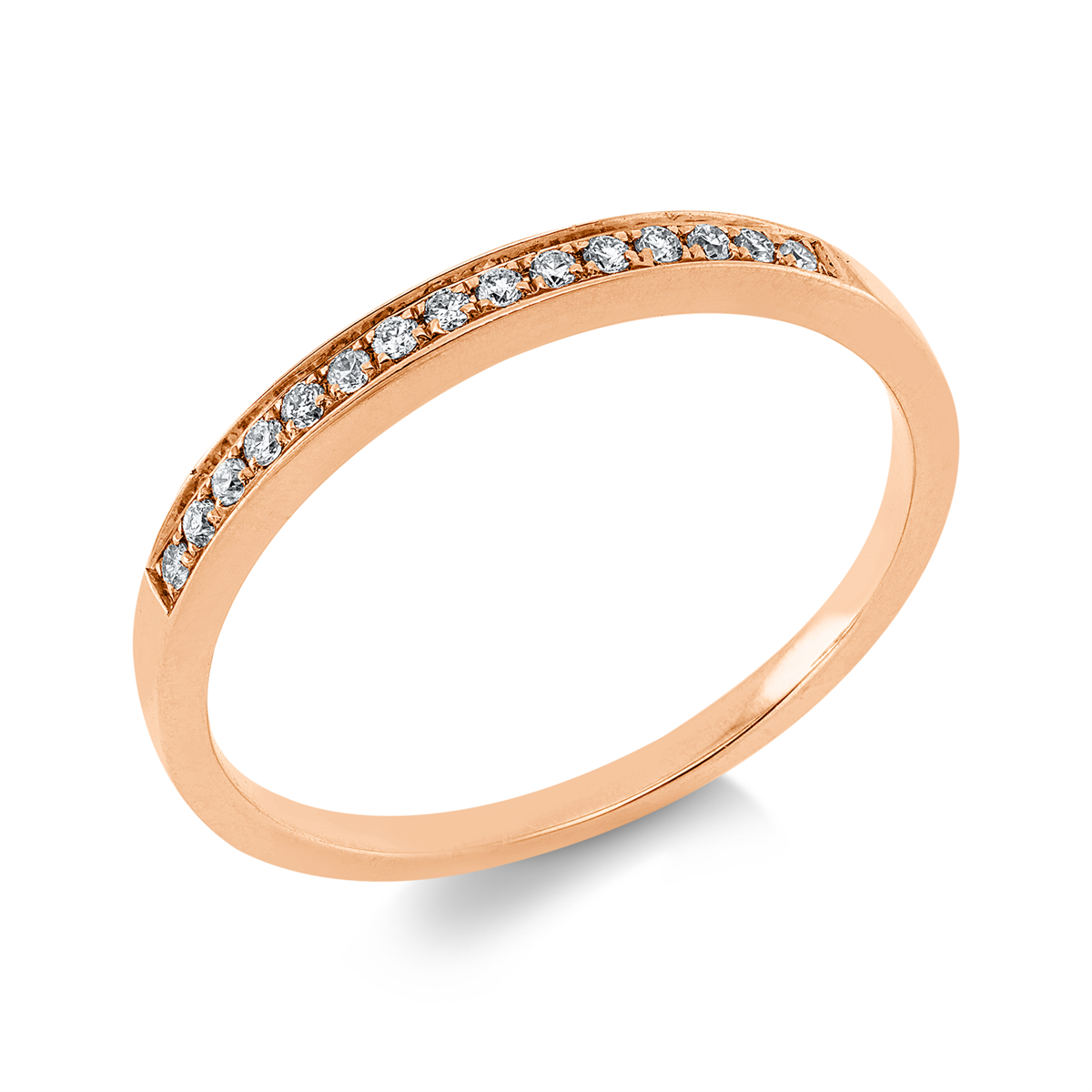 Memoire halb Ring  14kt Rotgold mit 0,09ct Diamanten
