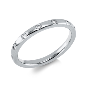 Infinity Memoire Ring Zarge 14kt Gelbgold mit 0,19ct Diamanten