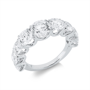 Ring 18 kt WG, 9 GIA certs