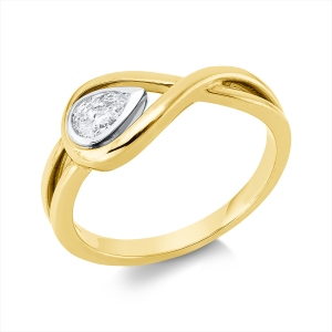 Ring Zarge 18 kt GG+WG