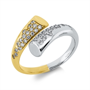 Ring 14 kt WG+GG