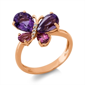 Ring 18 kt RG Schmetterling