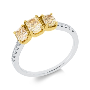 Ring 4er-Krappe 18 kt WG+GG