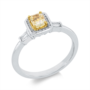 Ring 4er-Krappe 18 kt WG+GG