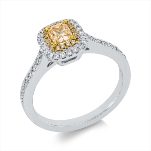 Ring 4er-Krappe 18 kt WG+GG