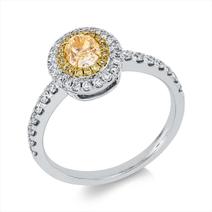 Ring 4er-Krappe 18 kt WG+GG