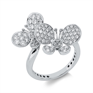 Pavé Ring  18kt Weißgold mit 0,88ct Diamanten