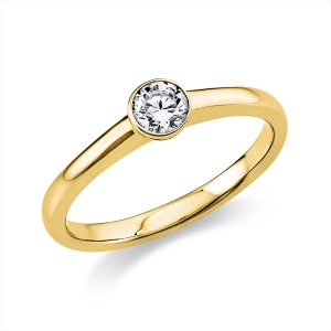 Solitaire Ring  18kt Gelbgold mit 0,25ct Diamanten