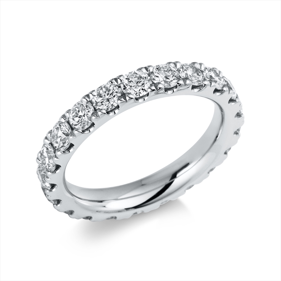 Solitaire Ring  18kt Weißgold mit 2,39ct Diamanten