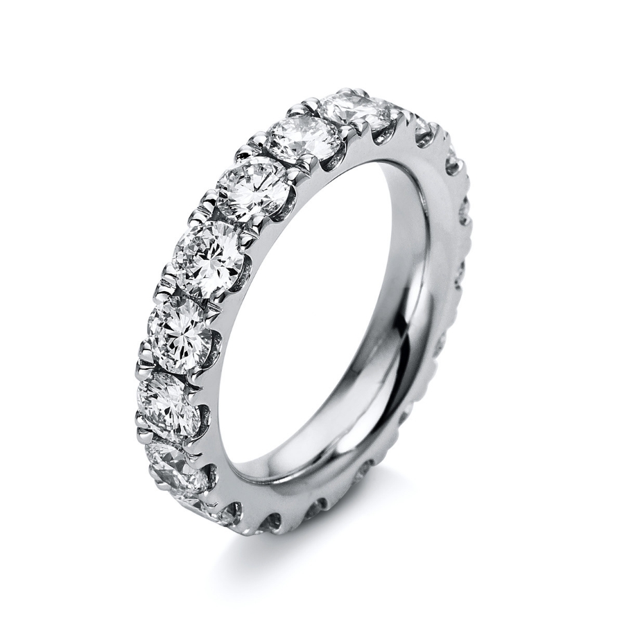 Infinity Memoire Ring  18kt Weißgold mit 4,17ct Diamanten