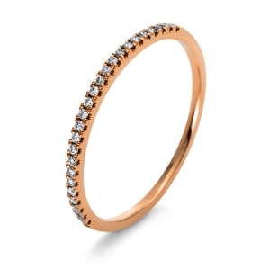 Memoire halb Ring  18kt Rotgold mit 0,10ct Diamanten