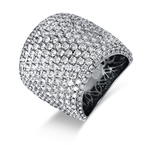 Pavé Ring  18kt Weißgold mit 6,23ct Diamanten