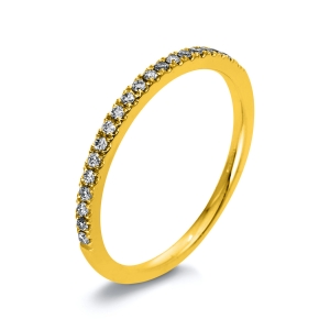 Memoire halb Ring  18kt Gelbgold mit 0,17ct Diamanten