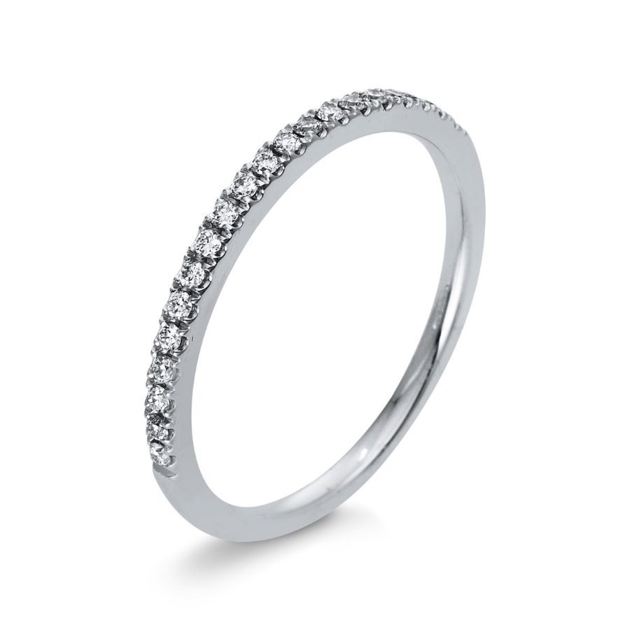 Memoire halb Ring  18kt Gelbgold mit 0,17ct Diamanten